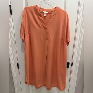 H&M Peach Short Sleeve V-Neck dress